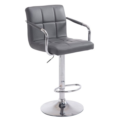 Fauteuil de bar Clerkenwell — Similicuir · Gris