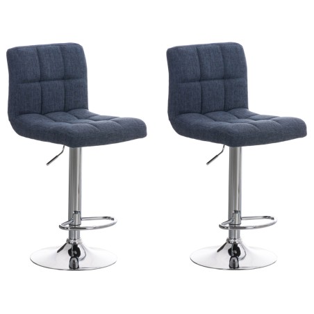Tabouret de bar Shoreditch — Tissu · Bleu