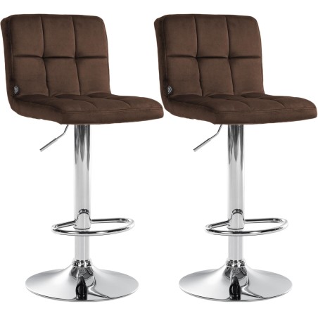 Tabouret de bar Shoreditch — Velours · Marron
