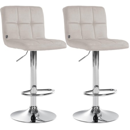 Tabouret de bar Shoreditch — Velours · Crème