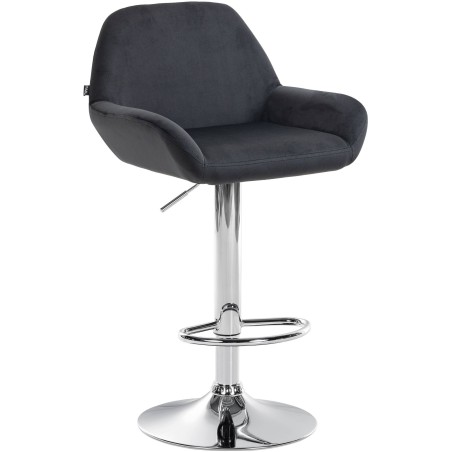 Tabouret de bar Greene — Velours · Noir