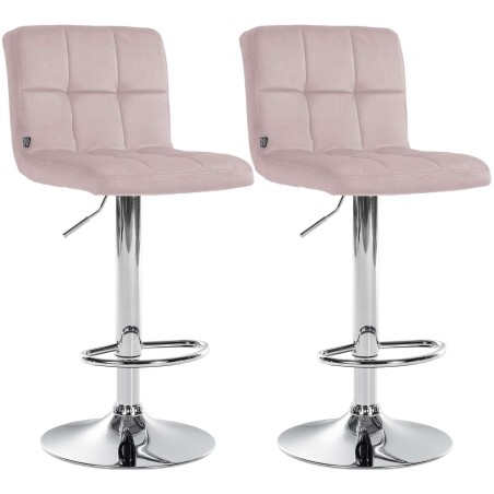 Tabouret de bar Shoreditch — Velours · Rose