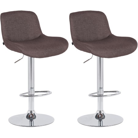 Tabourets de bar Peckham — Tissu · Marron foncé