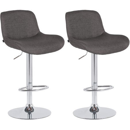 Tabourets de bar Peckham — Tissu · Gris foncé
