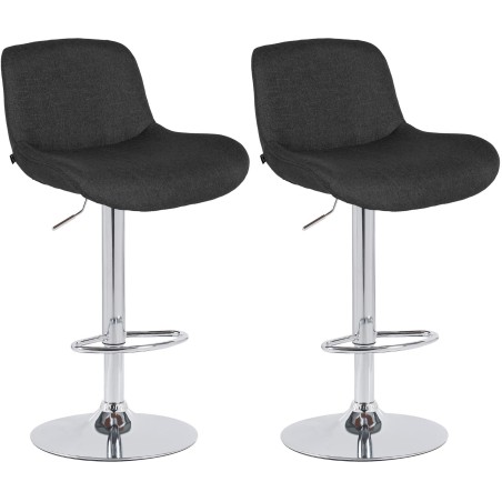 Tabourets de bar Peckham — Tissu · Noir