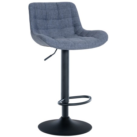 Tabouret de bar Tribeca — Tissu · Bleu