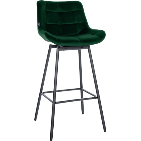 Tabouret de bar Dalston — Velours · Vert foncé
