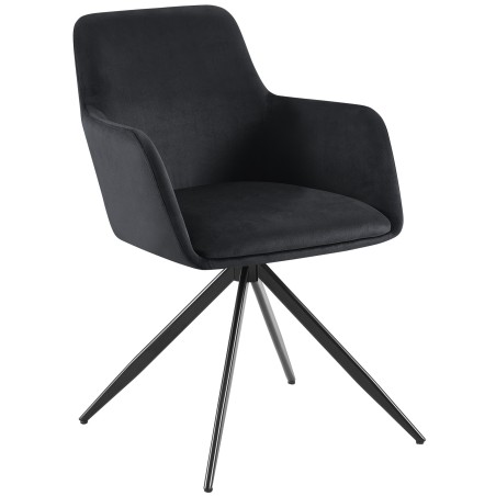 Chaise Monmouth — Velours · Noir