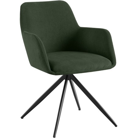 Chaise Monmouth — Velours côtelé · Vert
