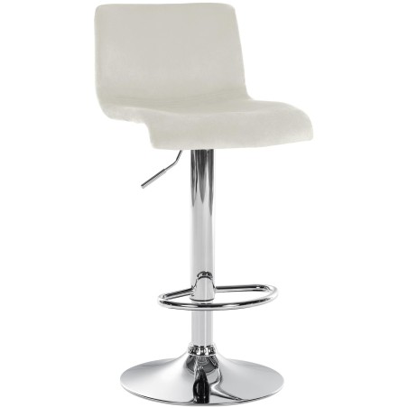 Tabouret de bar Bleecker — Velours · Crème