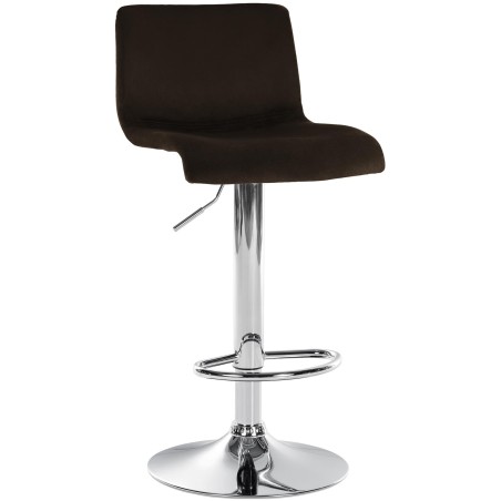 Tabouret de bar Bleecker — Velours · Marron