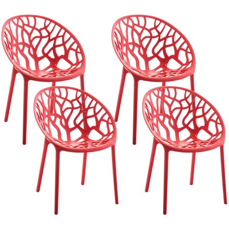 Chaises Trinity — Plastique · Rouge