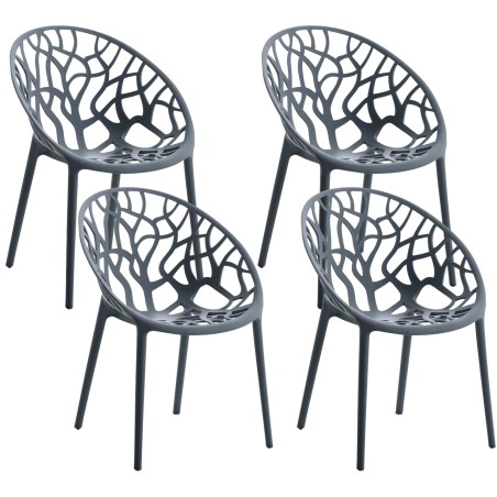 Chaises Trinity — Plastique · Anthracite
