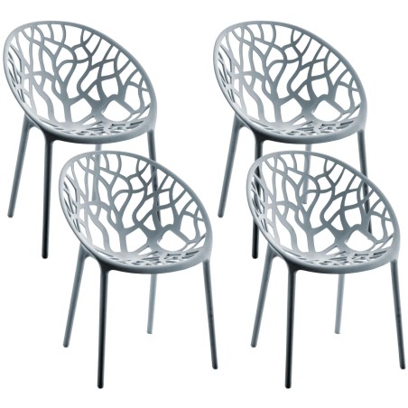 Chaises Trinity — Plastique · Gris