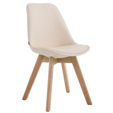 Chaise Church — Similicuir · Crème