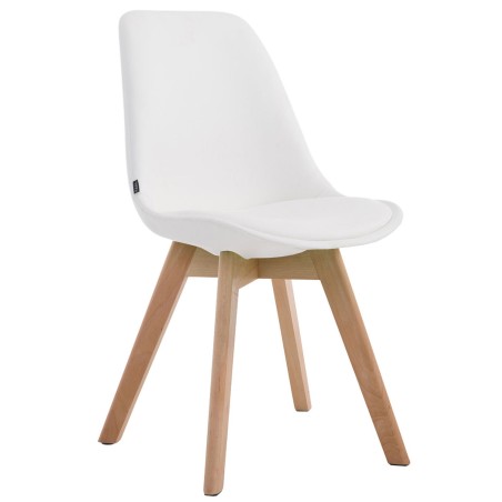 Chaise Church — Similicuir · Blanc