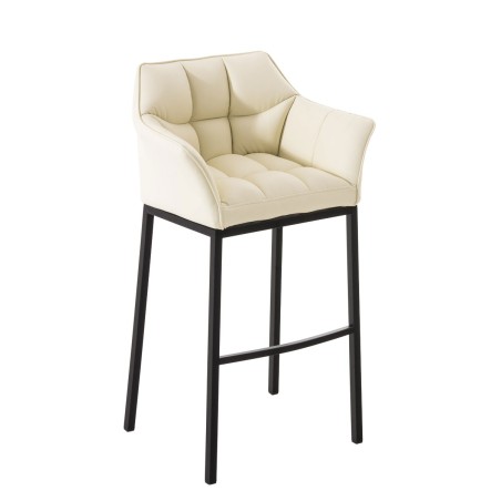 Tabouret de bar Vandam — Similicuir · Crème
