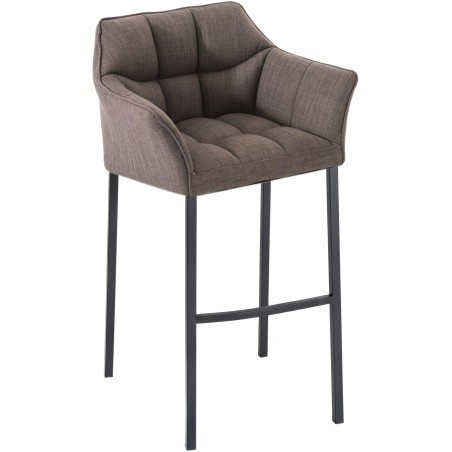 Tabouret de bar Vandam — Tissu · Gris