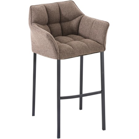 Tabouret de bar Vandam — Tissu · Marron terre