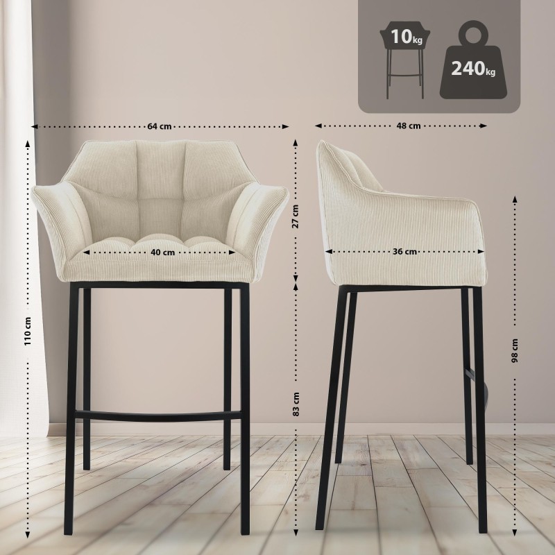 Tabouret de bar Vandam
