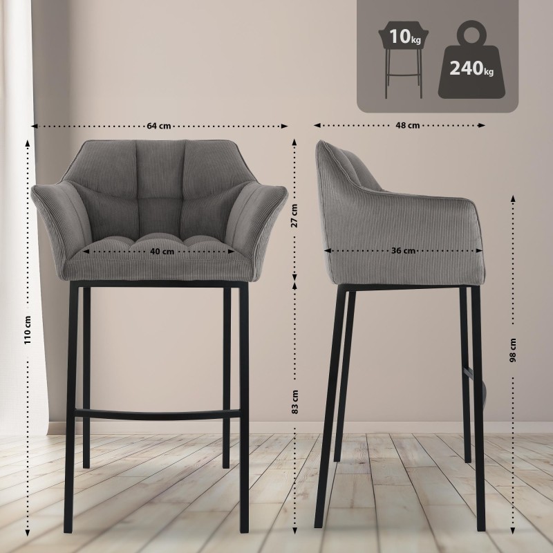 Tabouret de bar Vandam