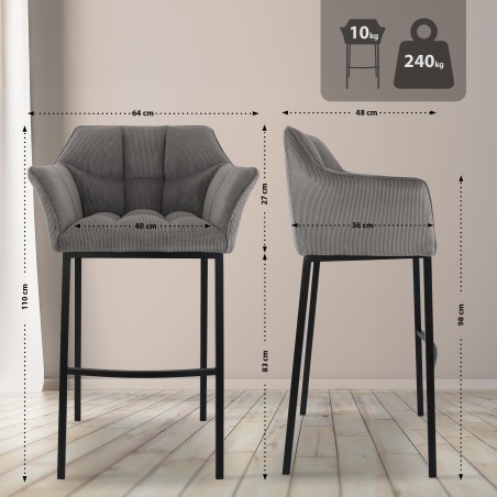 Tabouret de bar Vandam