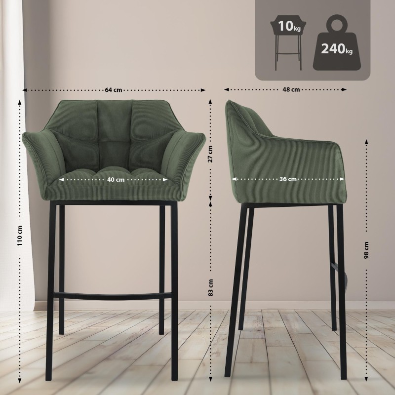 Tabouret de bar Vandam