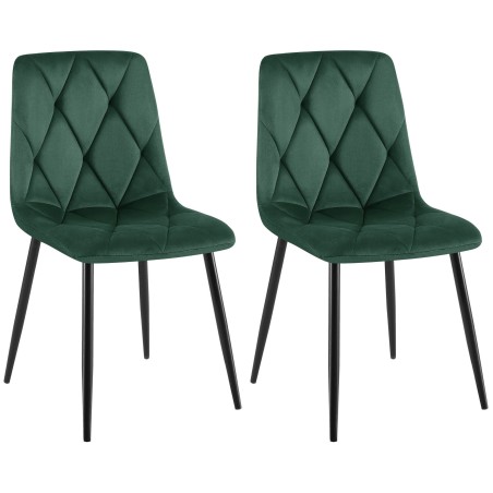 Chaises Sloane — Velours · Vert