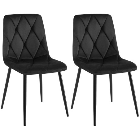 Chaises Sloane — Velours · Noir