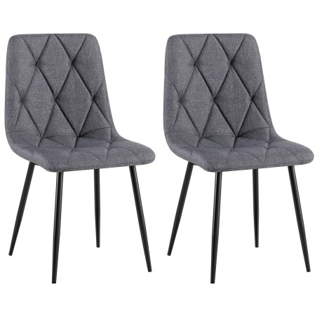Chaises Sloane — Tissu · Gris foncé