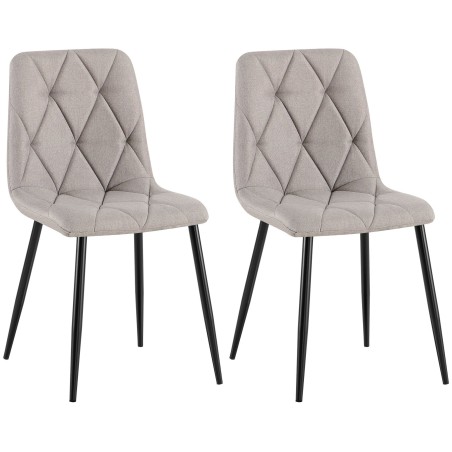 Chaises Sloane — Tissu · Gris clair