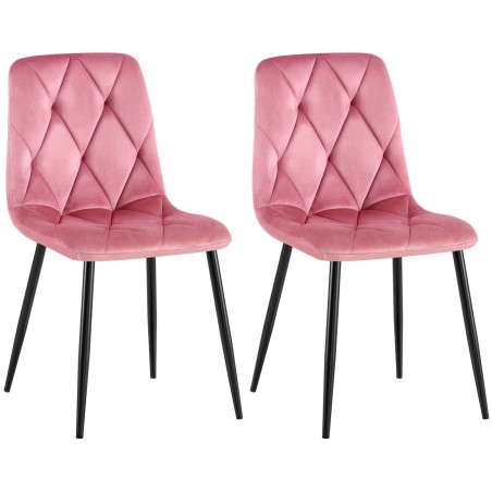Chaises Sloane — Velours · Rose