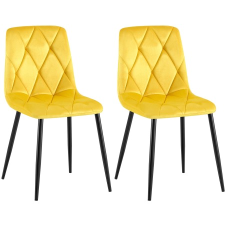 Chaises Sloane — Velours · Jaune