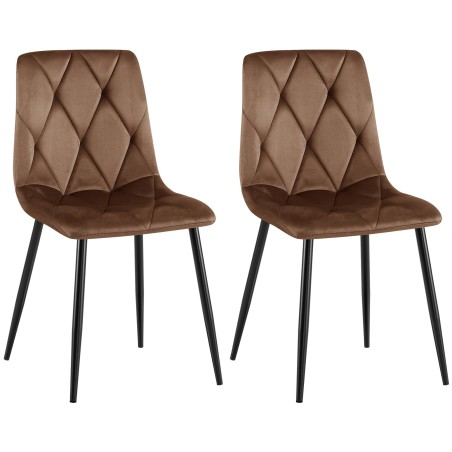 Chaises Sloane — Velours · Marron