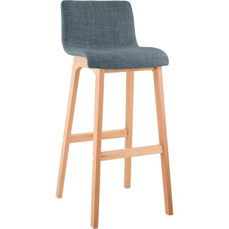 Tabouret de bar Charlton — Tissu · Bleu