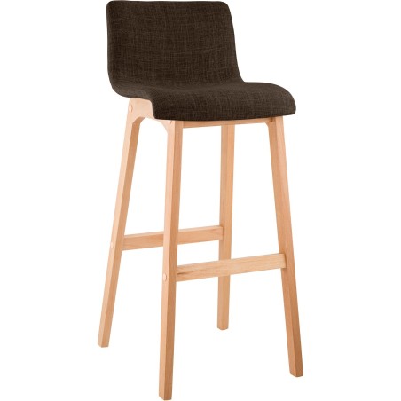 Tabouret de bar Charlton — Tissu · Marron