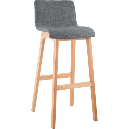 Tabouret de bar Charlton — Tissu · Gris clair