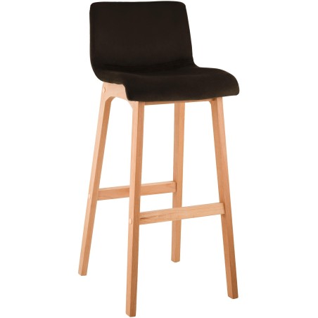 Tabouret de bar Charlton — Velours · Marron