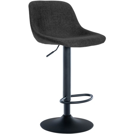 Tabouret de bar Murray — Tissu · Noir