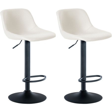Tabouret de bar Murray — Similicuir · Crème