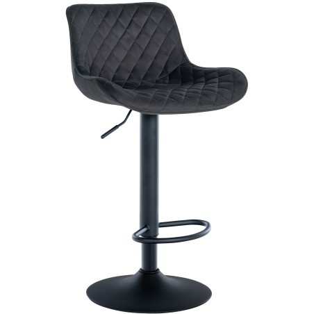 Tabouret de bar Whitehall — Velours · Noir