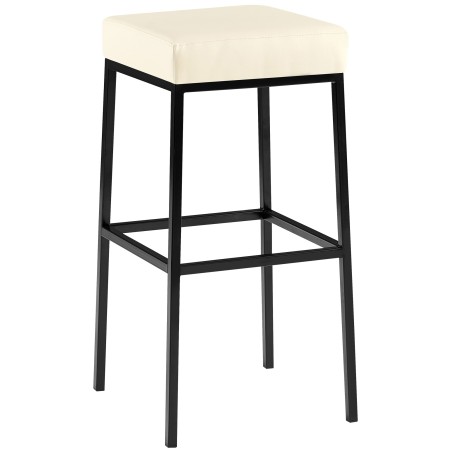 Tabouret de bar Beekman 80 — Similicuir · Crème