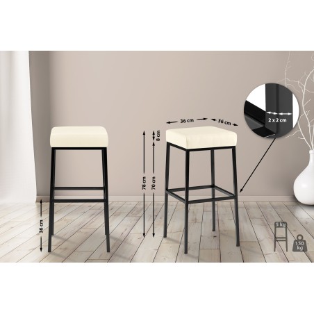 Tabouret de bar Beekman 80