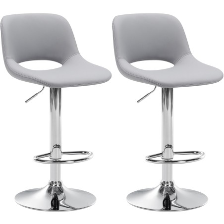 Tabourets de bar Brewer — Similicuir · Gris