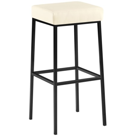 Tabouret de bar Beekman 85 — Similicuir · Crème