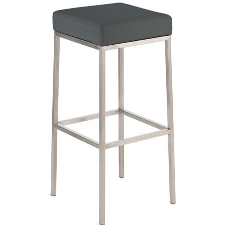 Tabouret de bar Beekman 85 — Similicuir · Gris