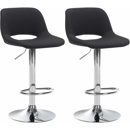 Tabourets de bar Brewer — Tissu · Noir