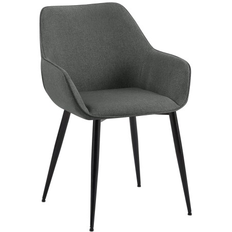 Chaise Bridge — Tissu · Gris foncé