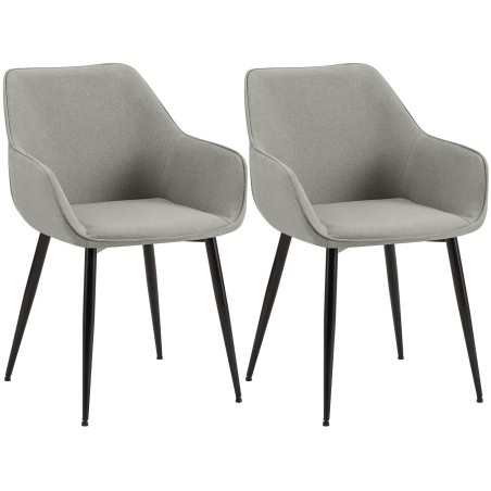 Chaise Bridge — Tissu · Gris clair