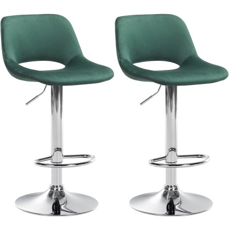 Tabourets de bar Brewer — Velours · Vert